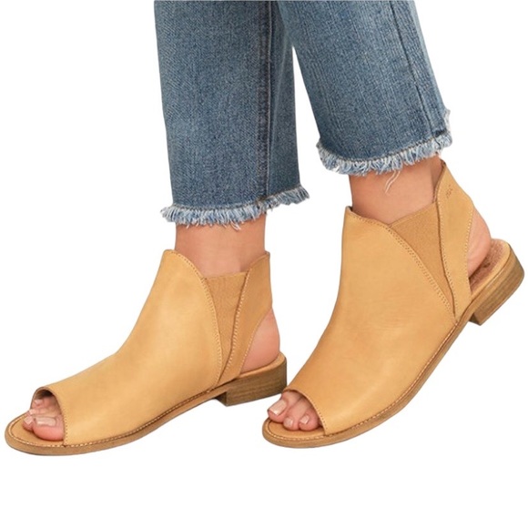 Musse & Cloud Ciara Tan Leather Open Toe Sandals - 7 / 7.5 - Picture 16 of 16